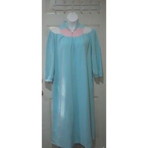 Vintage Vanity Fair Pastel Plush Half Zip Robe, Housecoat, 1960s